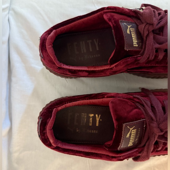 PUMA Fenty by Rhianna Women's Velvet Creeper Sneakers - Burgundy - Picture 2 of 11